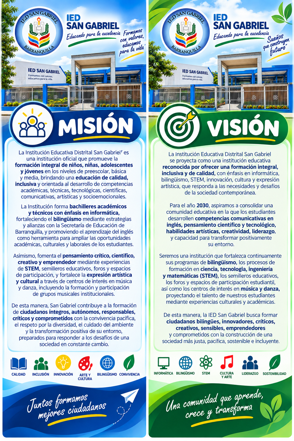 Misión y Visión I.E.D. San Gabriel